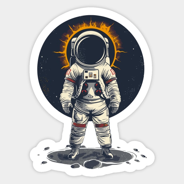 Solar Eclipse Astronaut Sticker by Wintrly